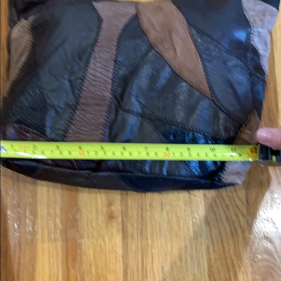 Vintage Brown Leather Patchwork Bag - Picture 6 of 8